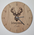 Dekorative Wanduhr "Schwarzwaldliebe" | Eiche | verschiedene Motive