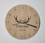 Dekorative Wanduhr "Schwarzwaldliebe" | Eiche | verschiedene Motive