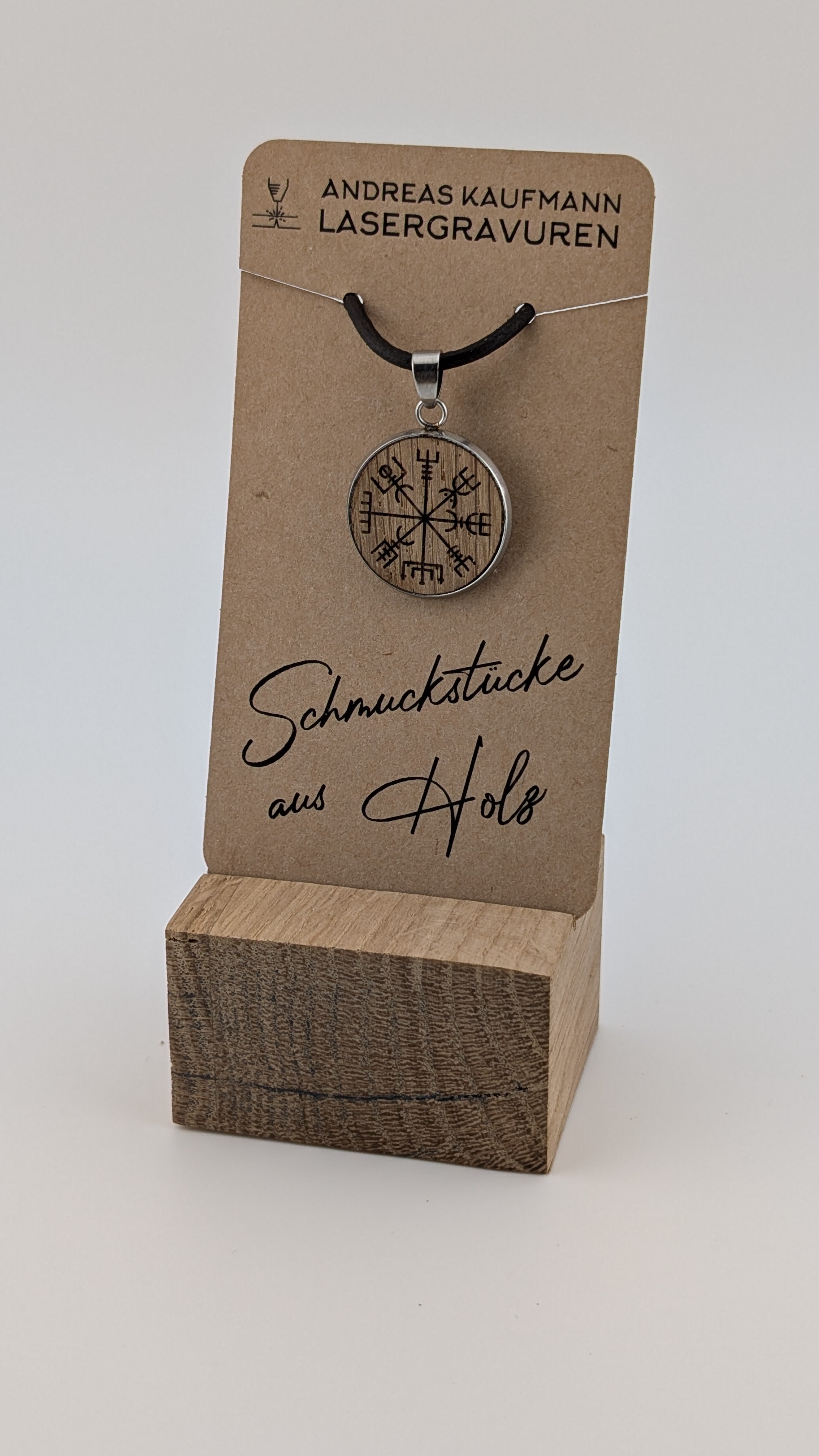 Halskette | Eiche | Edelstahl | 20mm