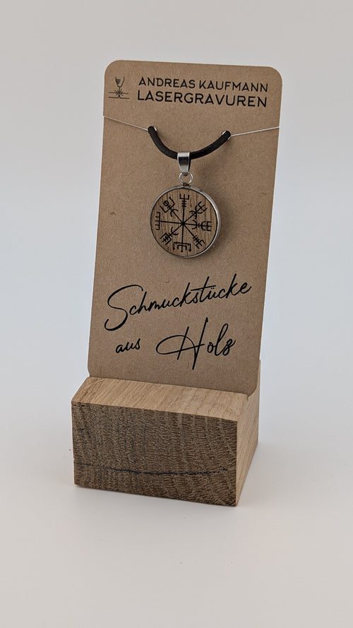Halskette | Eiche | Edelstahl | 20mm