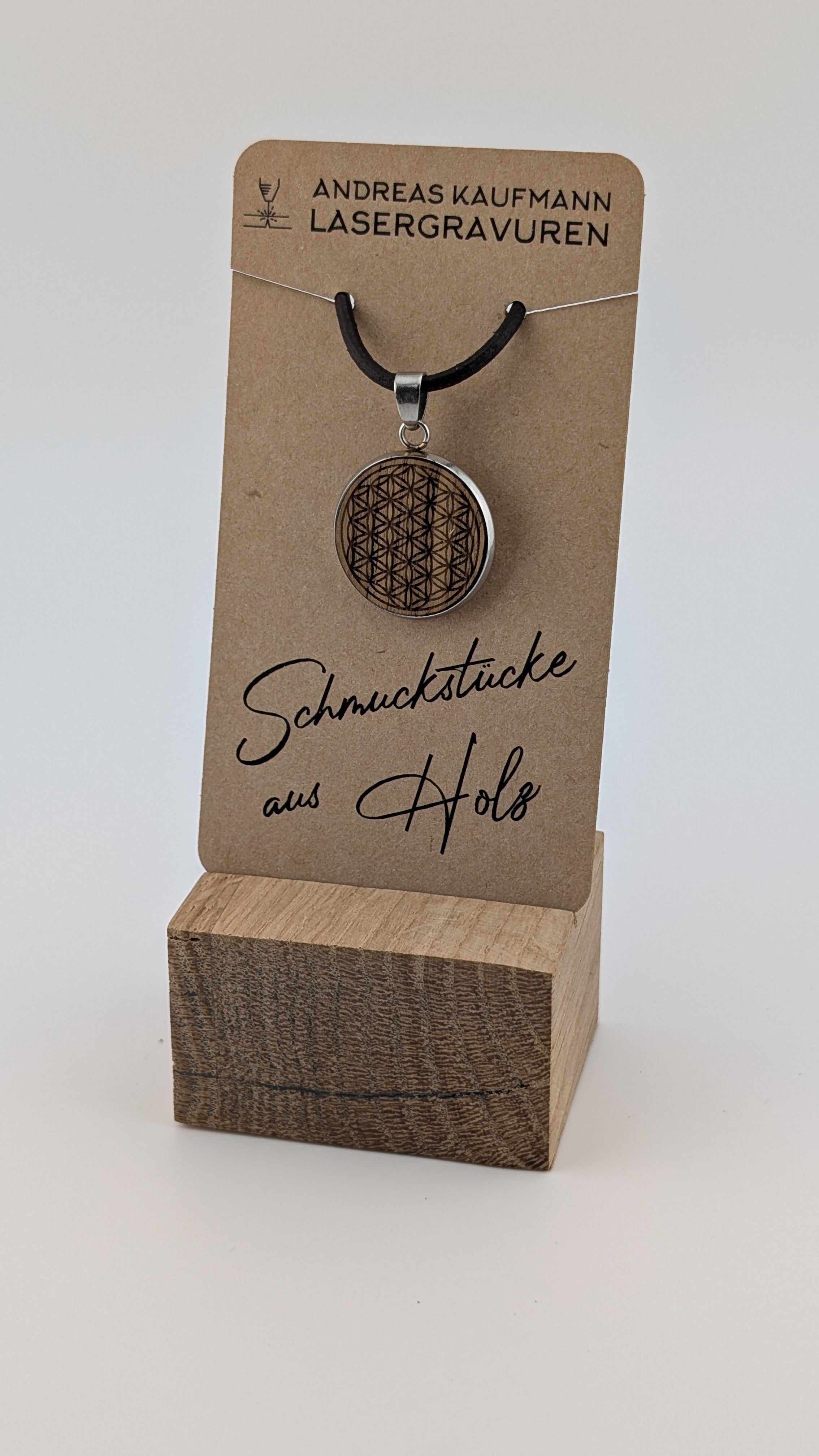 Halskette | Eiche | Edelstahl | 20mm