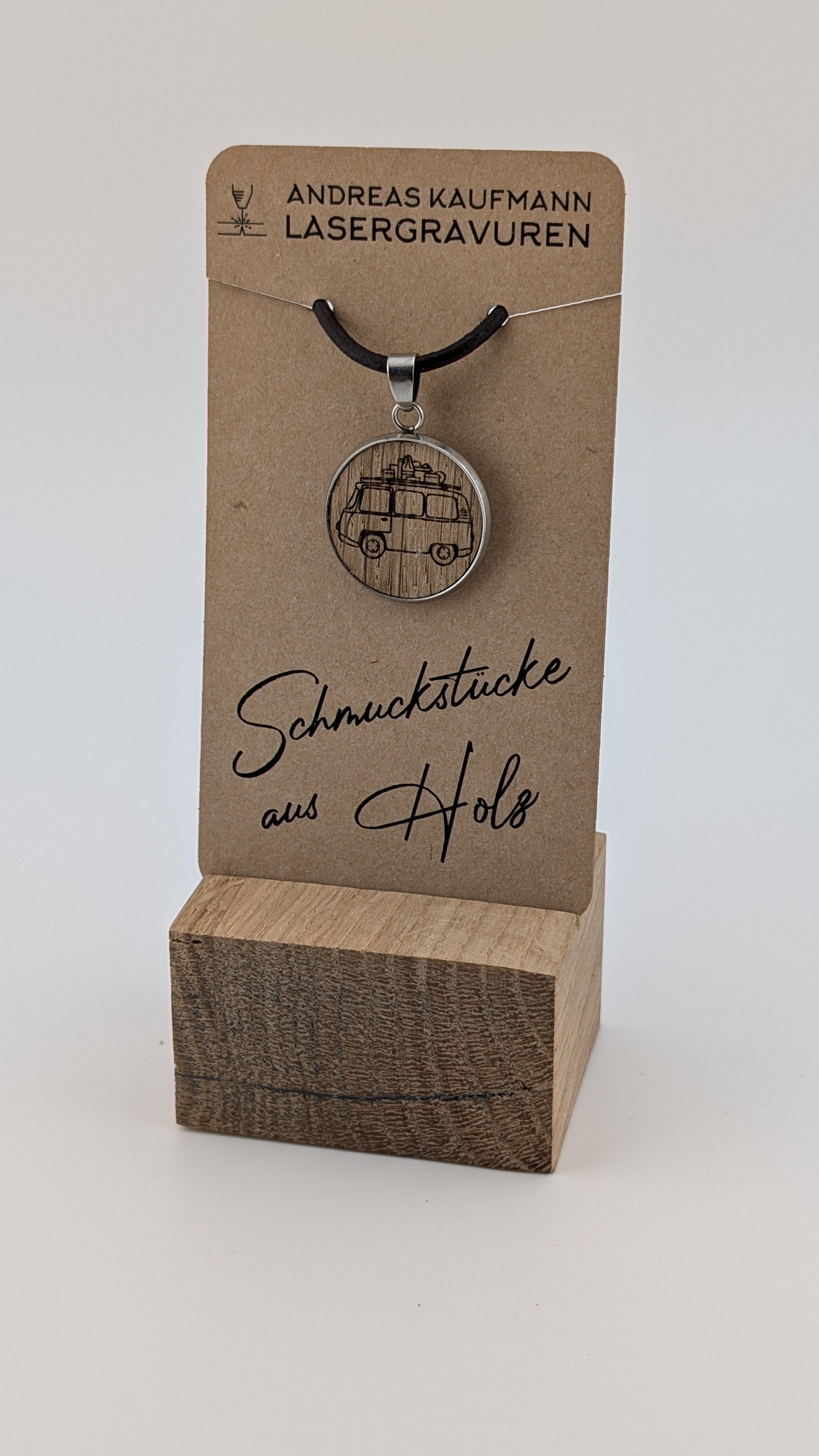 Halskette | Eiche | Edelstahl | 20mm