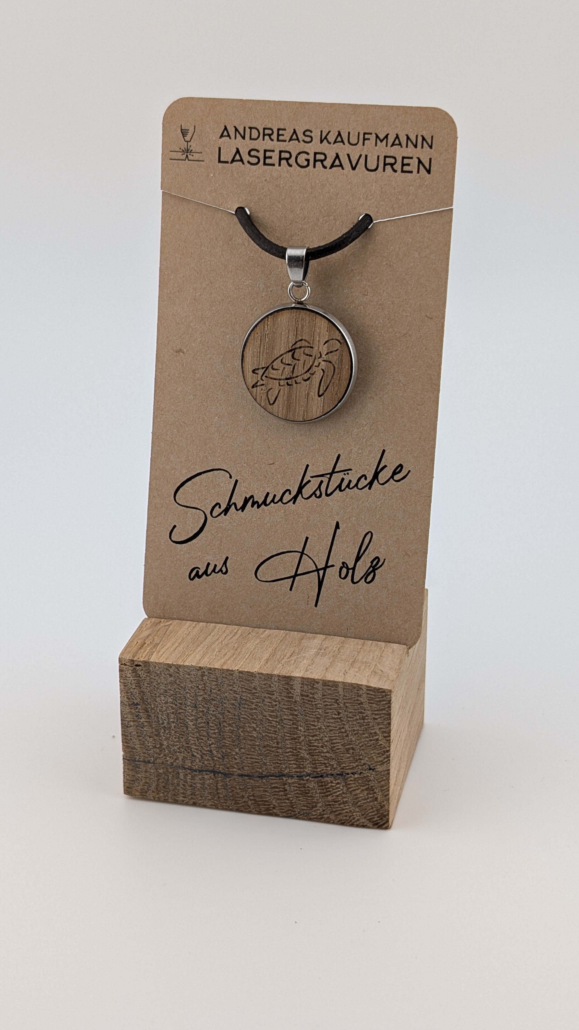 Halskette | Eiche | Edelstahl | 20mm