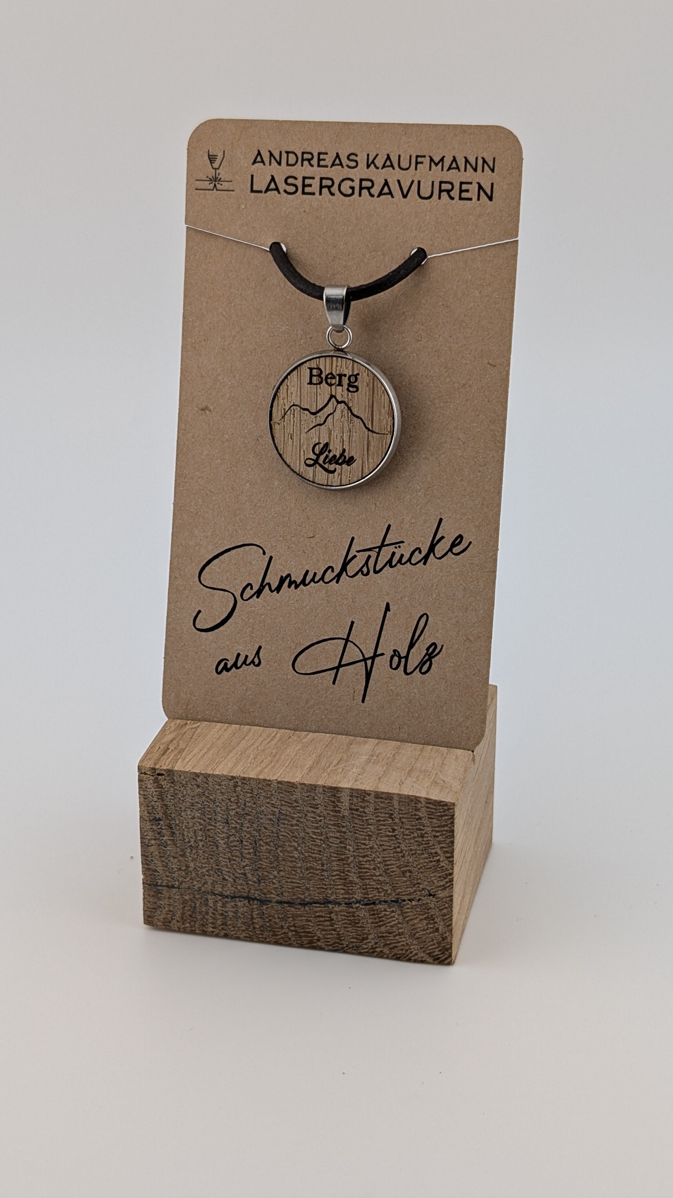 Halskette | Eiche | Edelstahl | 20mm