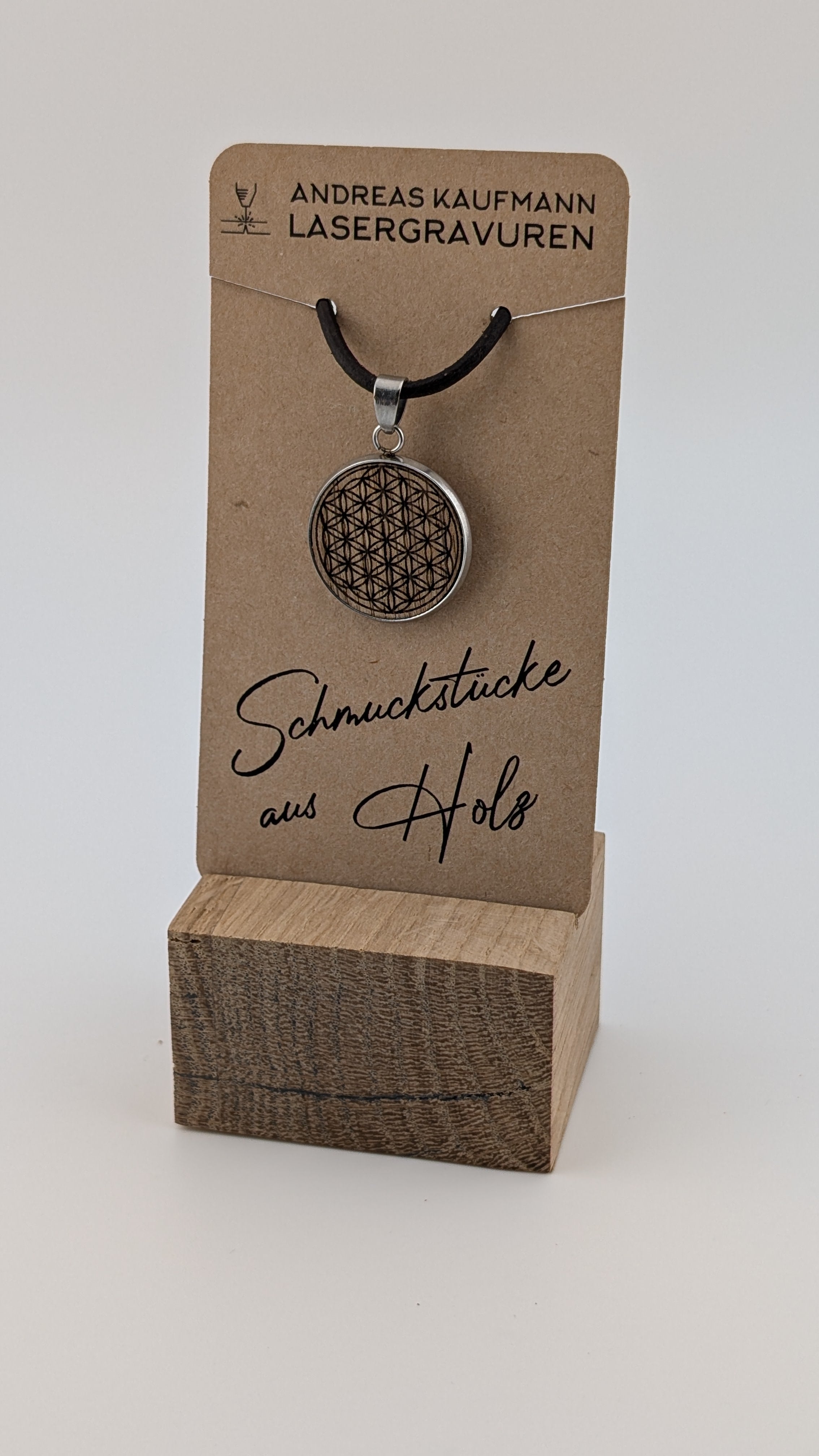 Halskette | Eiche | Edelstahl | 20mm