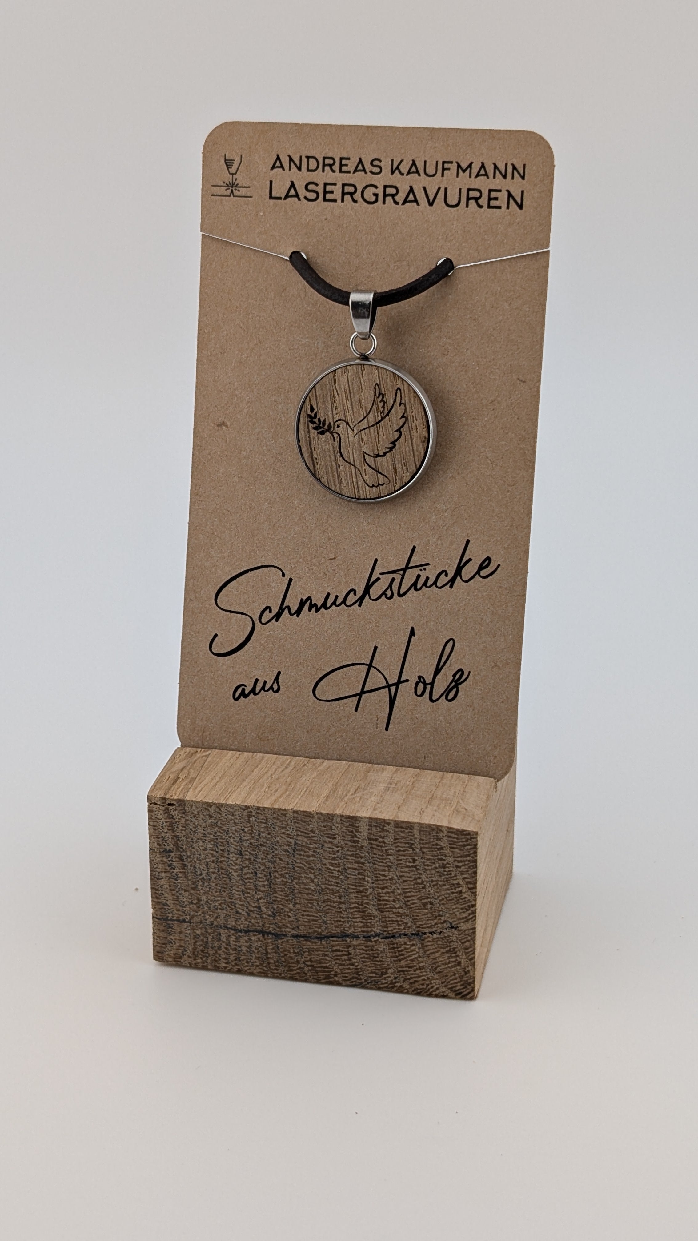 Halskette | Eiche | Edelstahl | 20mm