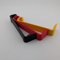 Verschlussclip Schlauchtragekorb C | Rot, Gelb, Schwarz | Schlankes Design
