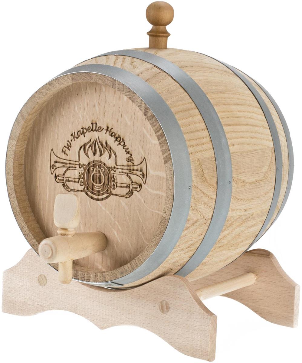 Eichenfass mit Messing-Zapfhahn | 1, 2, 3, 5, 10 Liter
