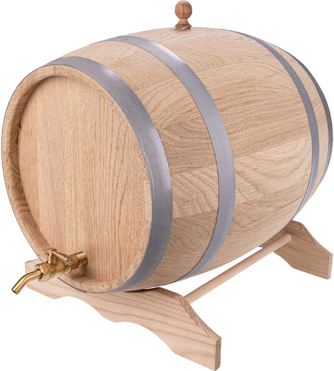 Eichenfass mit Messing-Zapfhahn | 1, 2, 3, 5, 10 Liter