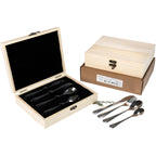 Kinderbesteck Set | Edelstahl | verschiedene Motive | Holzkiste personaisierbar